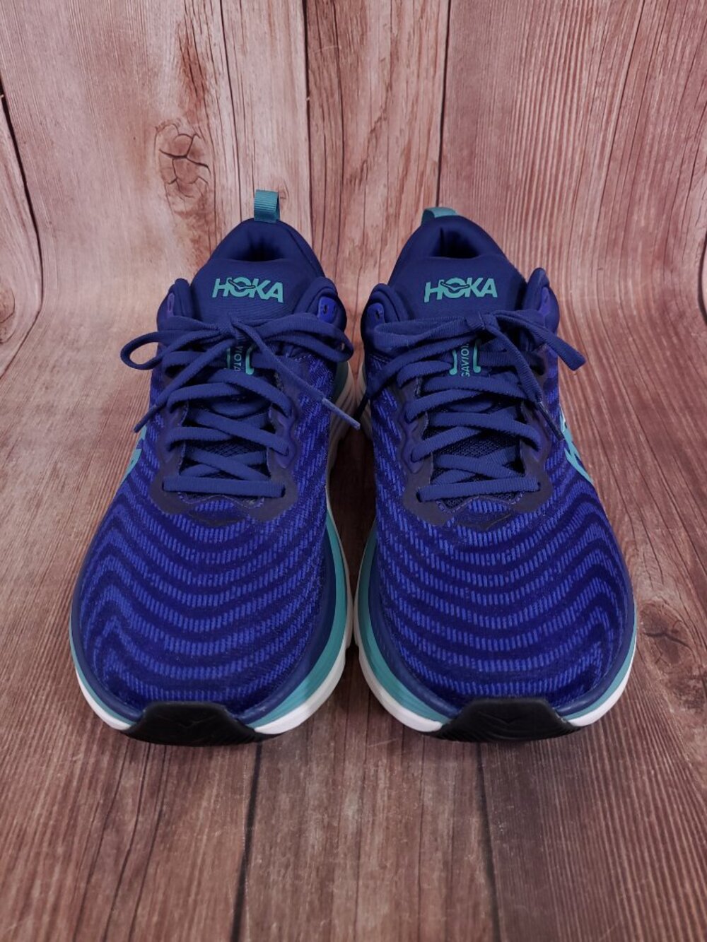 *READ* Hoka One One Gaviota 5 Womens 10 B Blue Running Shoes Sneakers 1134235 - Picture 5 of 15